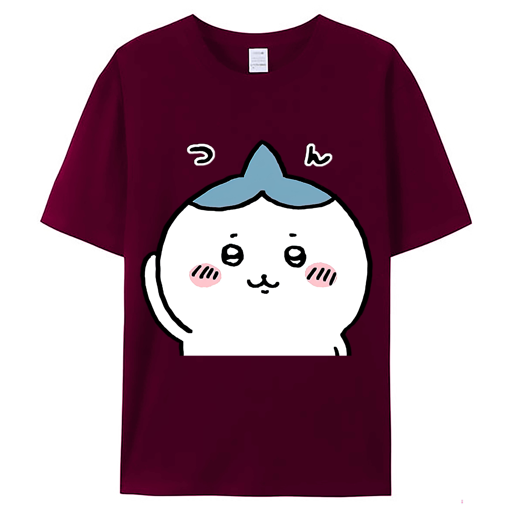 （画像用） ちいかわ ハチワレ Chii-kawa hachiware レディースカジュアルプリントTシャツ（綿100％）